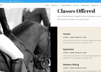 equestrian theme classess offered image