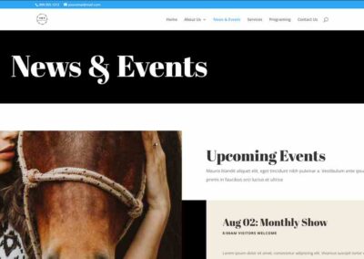 equestrian school news and information website theme