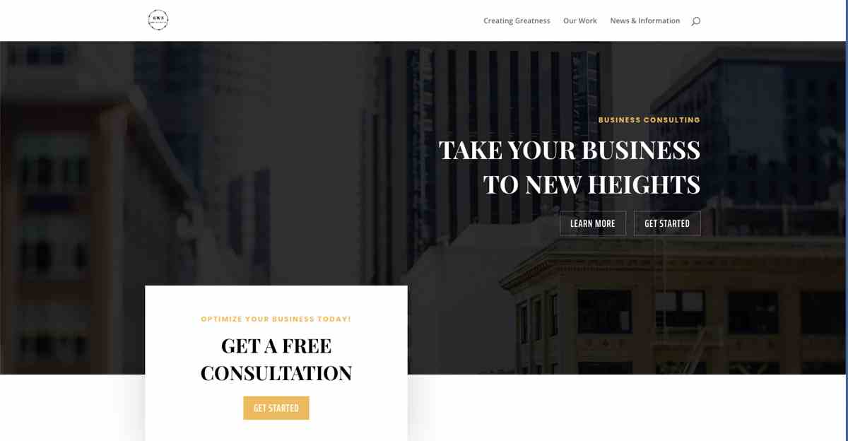 business consultant website theme